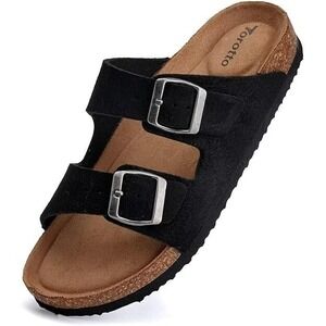 Men's Slide Sandals by Torotto Black Size 11‎ New With Tags